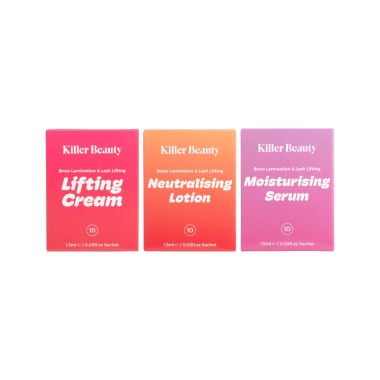 Set Vegano KILLER BEAUTY per Laminazione Ciglia e Sopracciglia in Bustine - 1.5ml x 30pz.