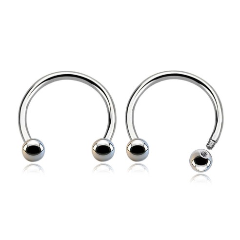 Circular Barbell in Acciaio Inox 316L con Palline