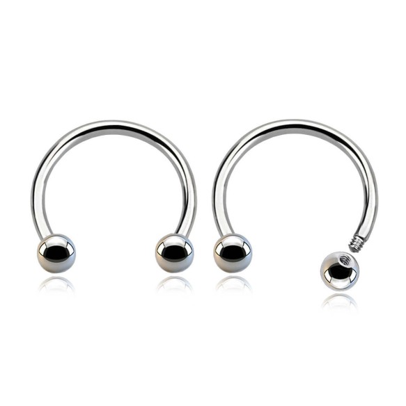 Circular Barbell in Acciaio Inox 316L con Palline