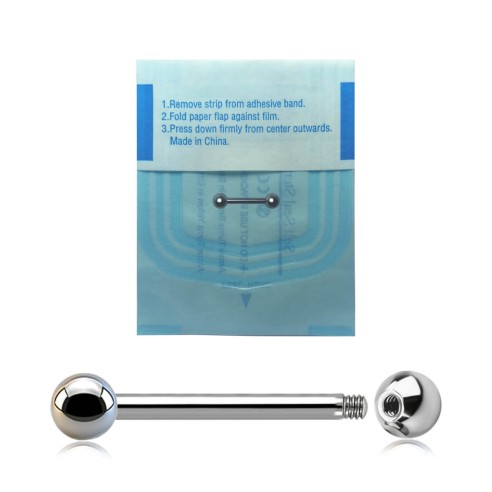 Barbell STERILE in Acciaio Inox 316L con Palline
