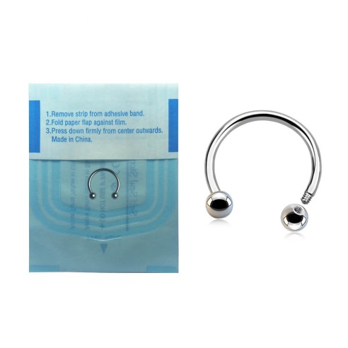 Circular Barbell STERILE in Acciaio Inox 316L con Palline