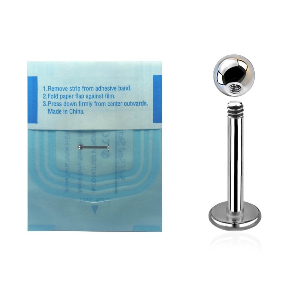 Labret STERILE in Acciaio Inox 316L con Pallina