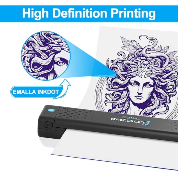 EMALLA INKDOT Wireless Thermal Printer - Stampante Termica per Stencil
