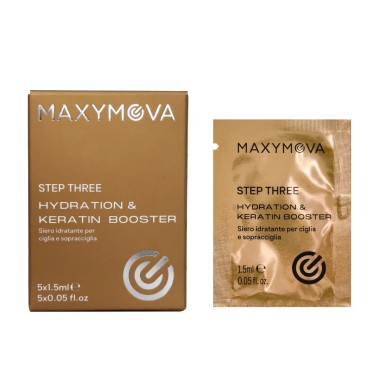 Step 3 - Siero Idratante e Keratin Booster per Ciglia e Sopracciglia MAXYMOVA in Bustine - 1.5ml x 5pz.