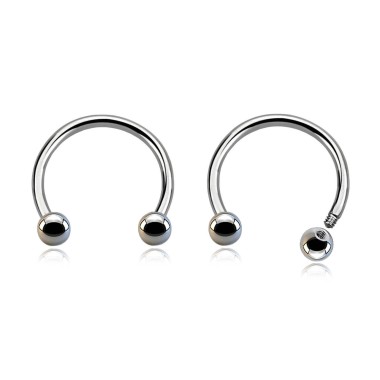 Circular Barbell in Titanio G23 ASTM F136 con Palline