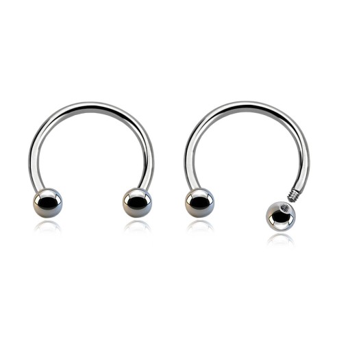 Circular Barbell in Titanio G23 ASTM F136 con Palline