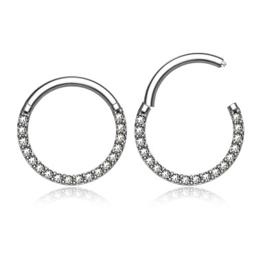 Clicker Septum in Titanio G23 ASTM F136 con Zirconie Frontali