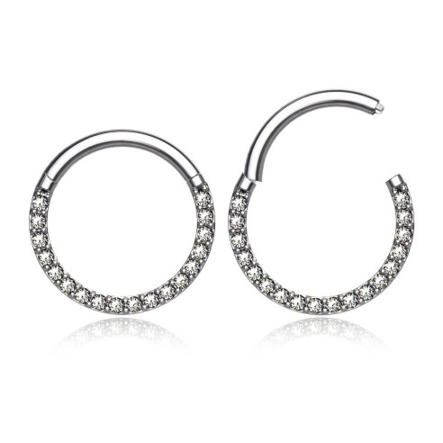 Clicker Septum in Titanio G23 ASTM F136 con Zirconie Frontali