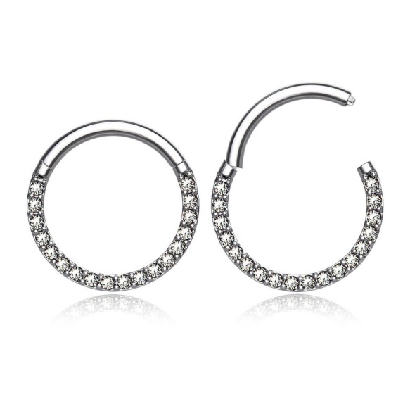 Clicker Septum in Titanio G23 ASTM F136 con Zirconie Frontali