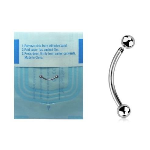 Banana Sopracciglio STERILE in Titanio G23 ASTM F136 con Palline
