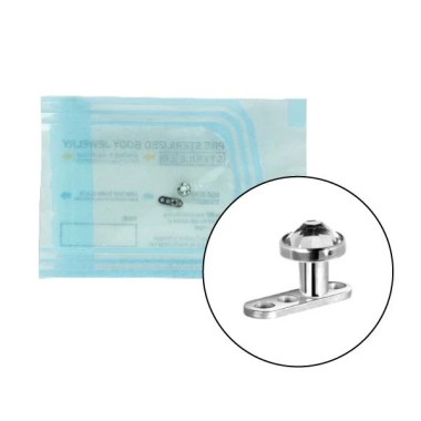 Dermal Anchor STERILE in Titanio con Pietra Crystal