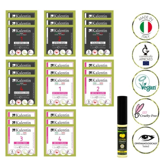 UNA TANTUM KALENTIN - 24 monodosi Laminazione Ciglia e Sopracciglia - 6 applicazioni