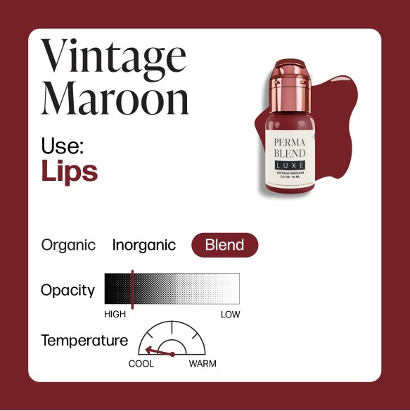 VINTAGE MAROON - Perma Blend Luxe - 15ml - Pigmento PMU REACH
