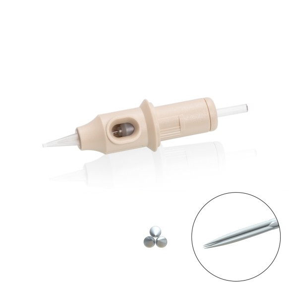 03 RL (Round Liner) 0,25mm - Long Taper - Cartucce Biotek Universali - Aghi PMU - 20pz