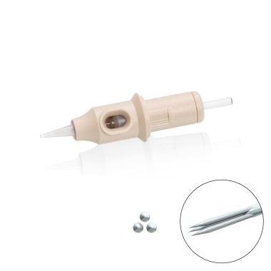 03 RS (Round Shader) 0,30mm - Medium Taper - Cartucce Biotek Universali - Aghi PMU - 20pz