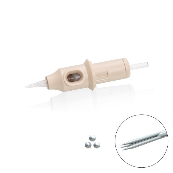 03 RS (Round Shader) 0,30mm - Medium Taper - Cartucce Biotek Universali - Aghi PMU - 20pz