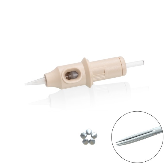 05 RL (Round Liner) 0,25mm - Long Taper - Cartucce Biotek Universali - Aghi PMU - 20pz
