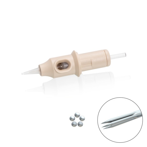 05 RS (Round Shader) 0,30mm - Medium Taper - Cartucce Biotek Universali - Aghi PMU - 20pz