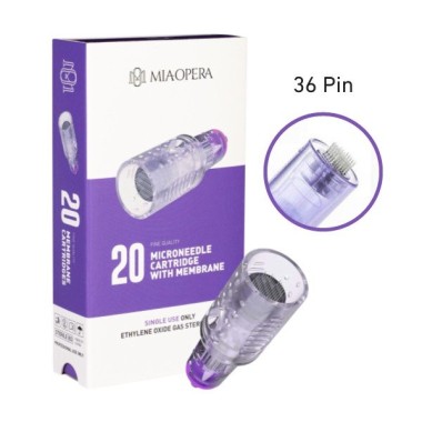 36 Punte - Cartucce MIAOPERA Needling - Ø 0,25mm - L 2,5mm - 20pz.