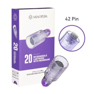 42 Punte - Cartucce MIAOPERA Needling - Ø 0,25mm - L 2,5mm - 20pz.