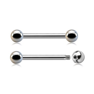 Barbell in Acciaio Inox 316L con Palline