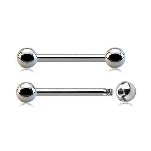 Barbell in Acciaio Inox 316L con Palline