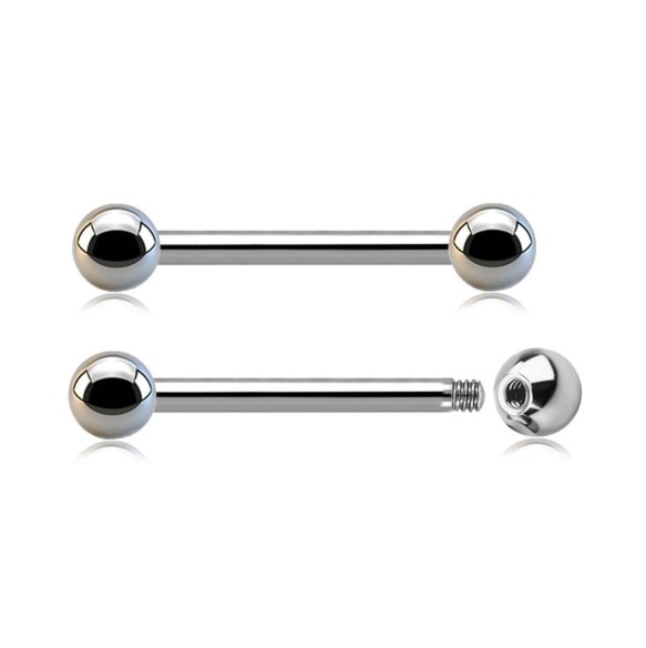 Barbell in Acciaio Inox 316L con Palline