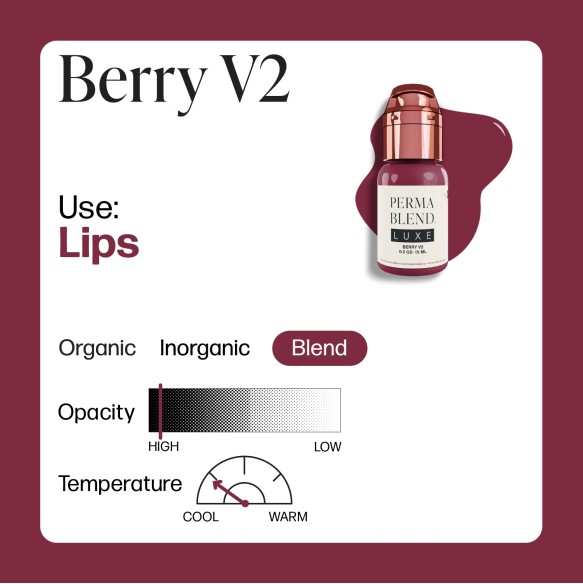 BERRY V2 - Perma Blend Luxe - 15ml - Pigmento PMU REACH