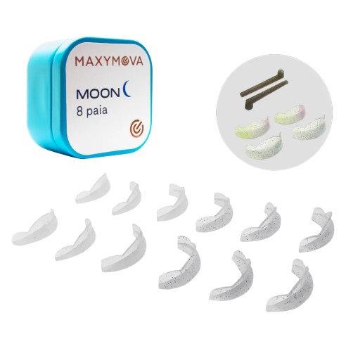 MOON - Bigodini in Silicone per Laminazione Ciglia MAXYMOVA - 8 paia