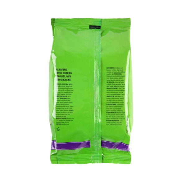 BIOTAT Numbing Green Soap Wipes - 40pz.