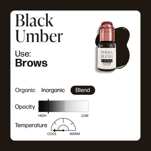 BLACK UMBER - Perma Blend Luxe - 15ml - Pigmento PMU REACH