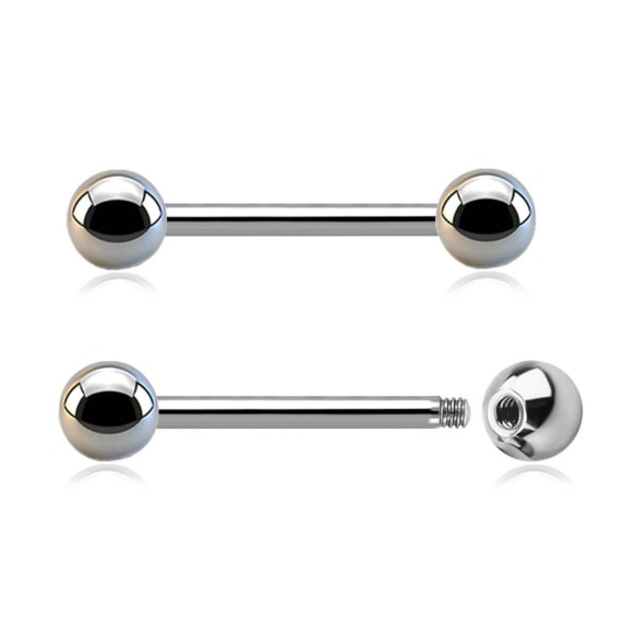 Barbell in Titanio G23 ASTM F136 con Palline