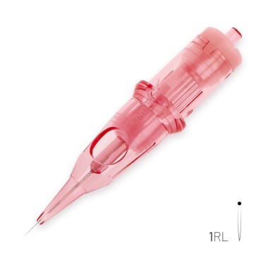 01 RL-CP (Round Liner - Tip Tagliato - Supporto in Plastica ) - Cartucce Kwadron OPTIMA - Aghi PMU - 20pz