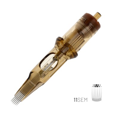 11 SEM (Soft Edge Magnum) Long Taper - Cartucce Aghi Tattoo Kwadron - 20 pz