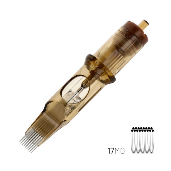17 MG (Magnum) Long Taper - Cartucce Aghi Tattoo Kwadron - 20 pz