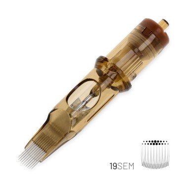 19 SEM (Soft Edge Magnum) Long Taper - Cartucce Aghi Tattoo Kwadron - 20 pz