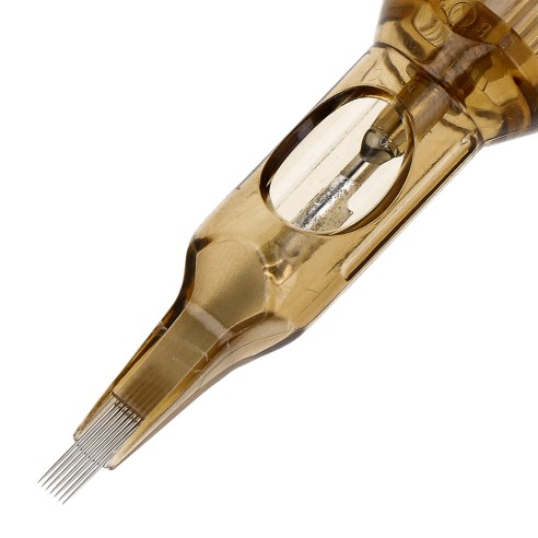 07 FL (Flat) 0,35 mm Long Taper - Cartucce Aghi Tattoo Kwadron - 20 pz