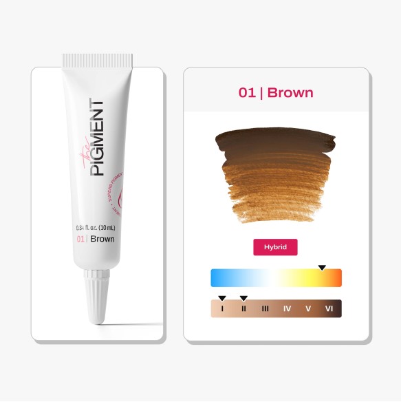 01 BROWN Microblading - The Pigment - 10ml - Pigmento PMU REACH