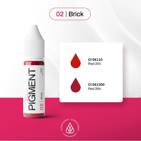 02 BRICK - The Pigment - 15ml - Pigmento PMU REACH
