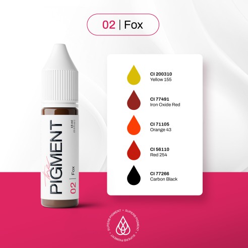 02 FOX - The Pigment - 15ml - Pigmento PMU REACH