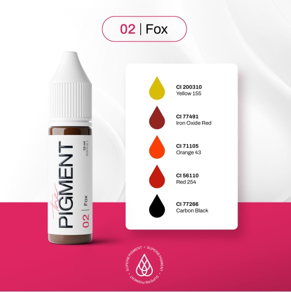 02 FOX - The Pigment - 15ml - Pigmento PMU REACH