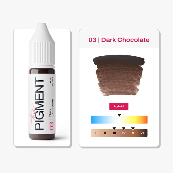 03 DARK CHOCOLATE - The Pigment - 15ml - Pigmento PMU REACH