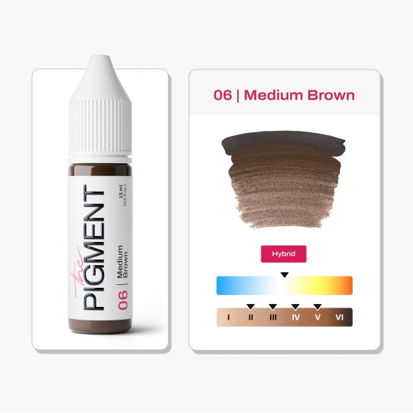 06 MEDIUM BROWN - The Pigment - 15ml - Pigmento PMU REACH