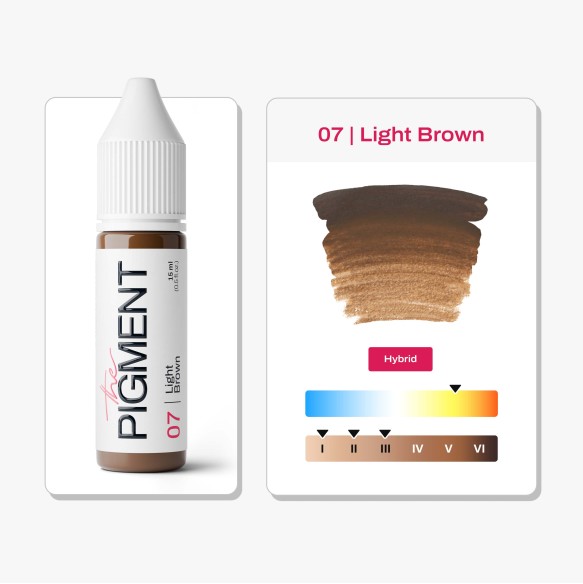 07 LIGHT BROWN - The Pigment - 15ml - Pigmento PMU REACH
