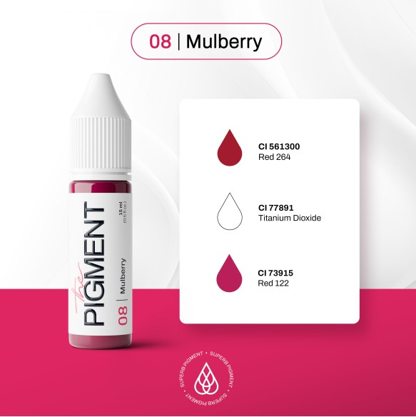 08 MULBERRY - The Pigment - 15ml - Pigmento PMU REACH