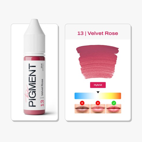 13 VELVET ROSE - The Pigment - 15ml - Pigmento PMU REACH