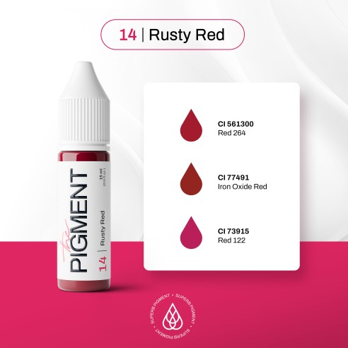 14 RUSTY RED - The Pigment - 15ml - Pigmento PMU REACH