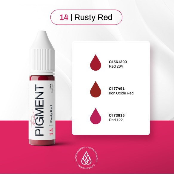14 RUSTY RED - The Pigment - 15ml - Pigmento PMU REACH