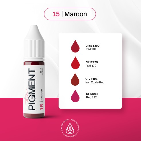 15 MAROON - The Pigment - 15ml - Pigmento PMU REACH