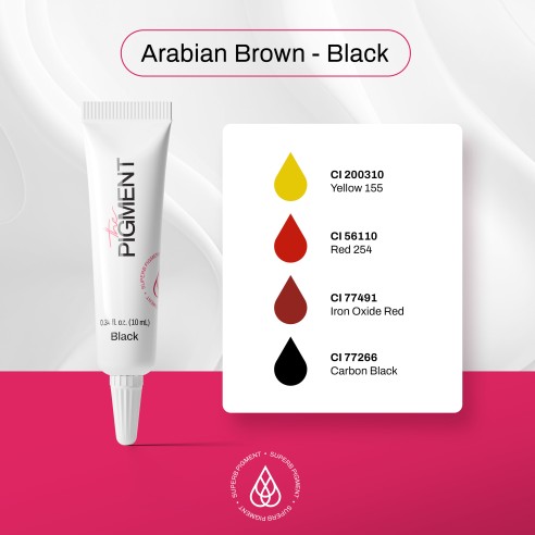 BLACK (ARABIAN BROWN) Microblading - The Pigment - 10ml - Pigmento PMU REACH